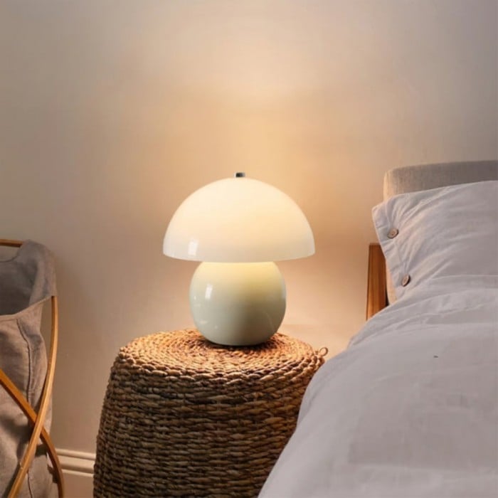 Elodie Mushroom Ceramic Table Lamp - Buy One, Get One Free!